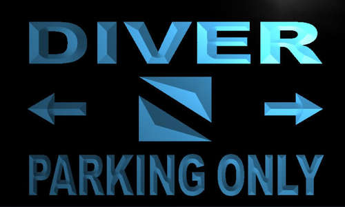 Diver Parking Only Neon Light Sign